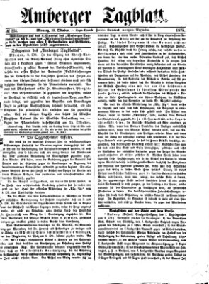 Amberger Tagblatt Montag 11. Oktober 1875