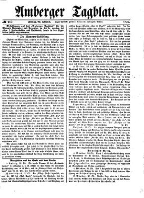 Amberger Tagblatt Freitag 29. Oktober 1875