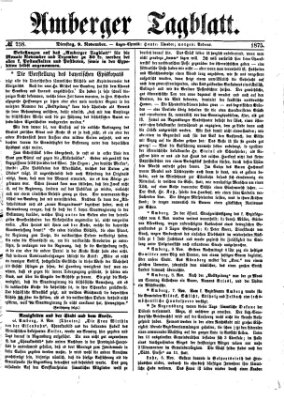 Amberger Tagblatt Dienstag 9. November 1875