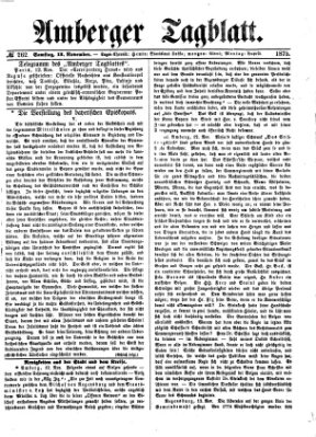 Amberger Tagblatt Samstag 13. November 1875