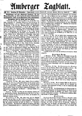 Amberger Tagblatt Samstag 27. November 1875