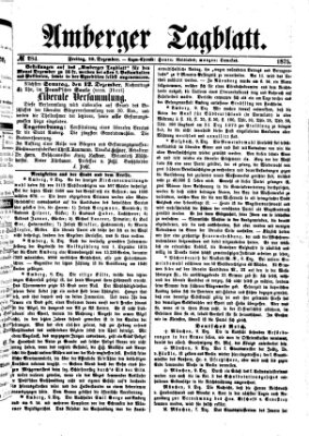 Amberger Tagblatt Freitag 10. Dezember 1875