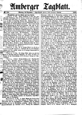 Amberger Tagblatt Montag 13. Dezember 1875