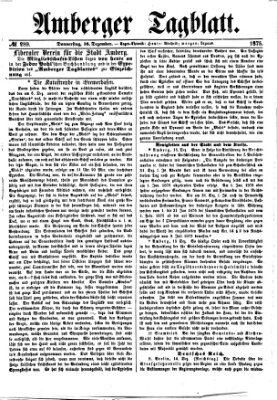 Amberger Tagblatt Donnerstag 16. Dezember 1875