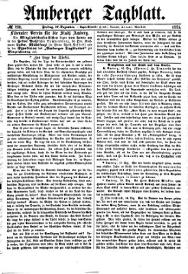 Amberger Tagblatt Freitag 17. Dezember 1875