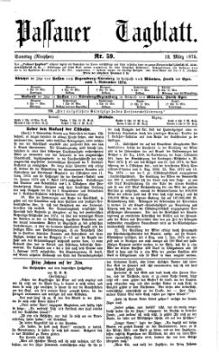 Passauer Tagblatt Samstag 13. März 1875