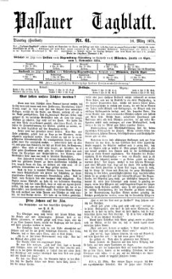 Passauer Tagblatt Dienstag 16. März 1875