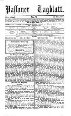 Passauer Tagblatt Montag 29. März 1875