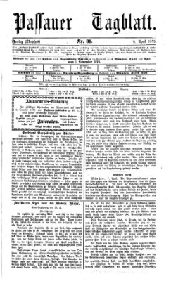 Passauer Tagblatt Freitag 9. April 1875