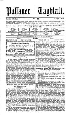 Passauer Tagblatt Sonntag 18. April 1875