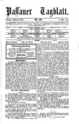 Passauer Tagblatt Samstag 8. Mai 1875