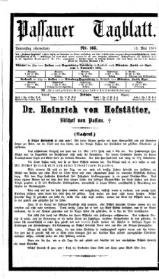 Passauer Tagblatt Donnerstag 13. Mai 1875