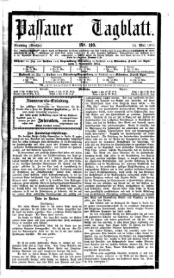 Passauer Tagblatt Samstag 15. Mai 1875