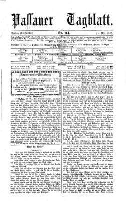 Passauer Tagblatt Freitag 21. Mai 1875