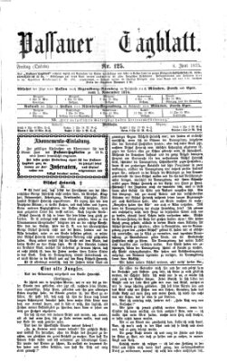 Passauer Tagblatt Freitag 4. Juni 1875