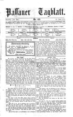 Passauer Tagblatt Samstag 12. Juni 1875