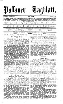 Passauer Tagblatt Sonntag 27. Juni 1875