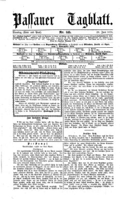 Passauer Tagblatt Dienstag 29. Juni 1875