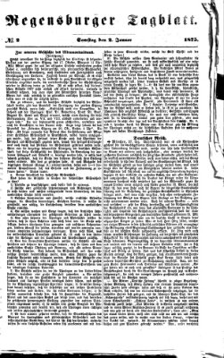 Regensburger Tagblatt Samstag 2. Januar 1875