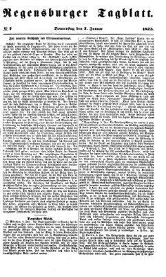 Regensburger Tagblatt Donnerstag 7. Januar 1875