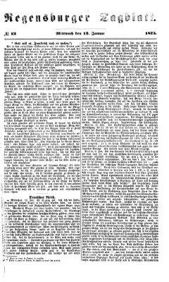 Regensburger Tagblatt Mittwoch 13. Januar 1875