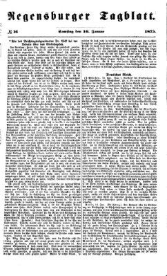 Regensburger Tagblatt Samstag 16. Januar 1875