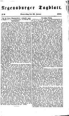 Regensburger Tagblatt Donnerstag 21. Januar 1875