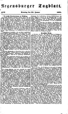 Regensburger Tagblatt Sonntag 24. Januar 1875