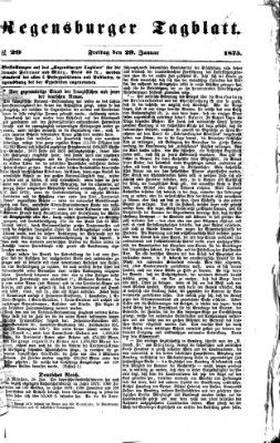 Regensburger Tagblatt Freitag 29. Januar 1875