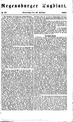 Regensburger Tagblatt Donnerstag 11. Februar 1875