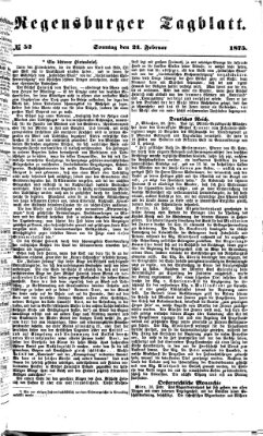 Regensburger Tagblatt Sonntag 21. Februar 1875