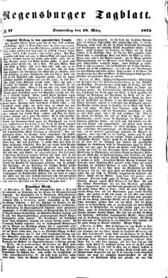 Regensburger Tagblatt Donnerstag 18. März 1875