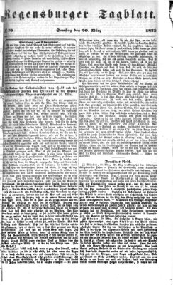 Regensburger Tagblatt Samstag 20. März 1875