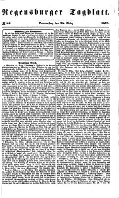 Regensburger Tagblatt Donnerstag 25. März 1875