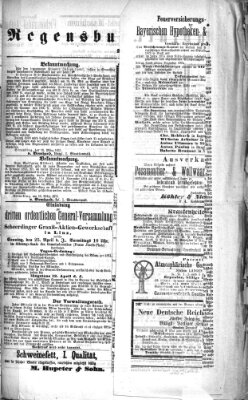 Regensburger Tagblatt Samstag 27. März 1875