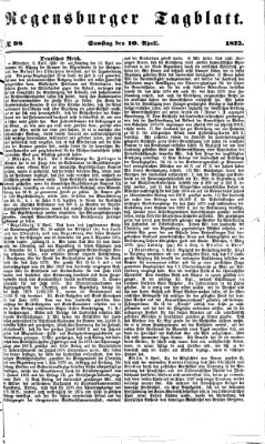 Regensburger Tagblatt Samstag 10. April 1875