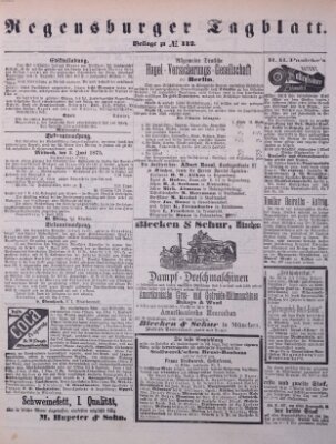 Regensburger Tagblatt Samstag 24. April 1875