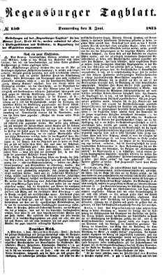 Regensburger Tagblatt Donnerstag 3. Juni 1875