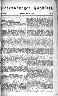 Regensburger Tagblatt Samstag 5. Juni 1875