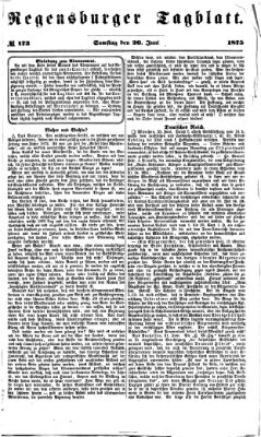 Regensburger Tagblatt Samstag 26. Juni 1875