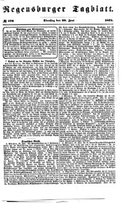 Regensburger Tagblatt Dienstag 29. Juni 1875