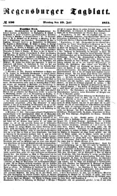 Regensburger Tagblatt Montag 19. Juli 1875