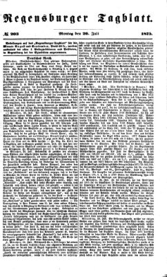 Regensburger Tagblatt Montag 26. Juli 1875