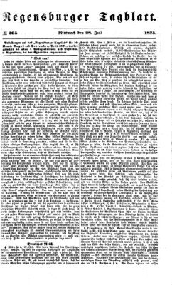 Regensburger Tagblatt Mittwoch 28. Juli 1875