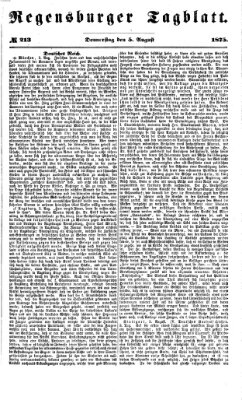 Regensburger Tagblatt Donnerstag 5. August 1875