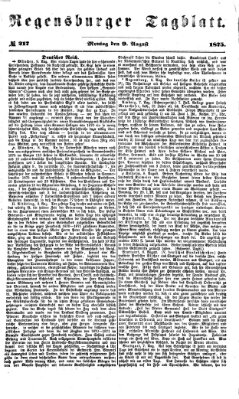 Regensburger Tagblatt Montag 9. August 1875