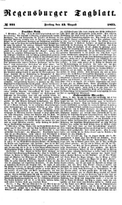 Regensburger Tagblatt Freitag 13. August 1875