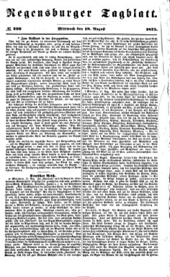 Regensburger Tagblatt Mittwoch 18. August 1875