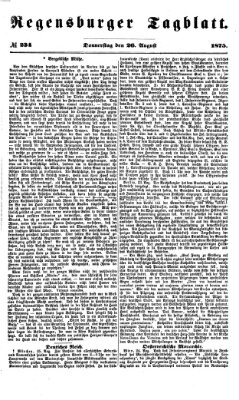 Regensburger Tagblatt Donnerstag 26. August 1875