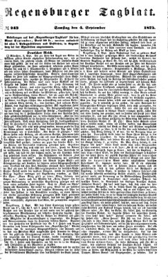 Regensburger Tagblatt Samstag 4. September 1875